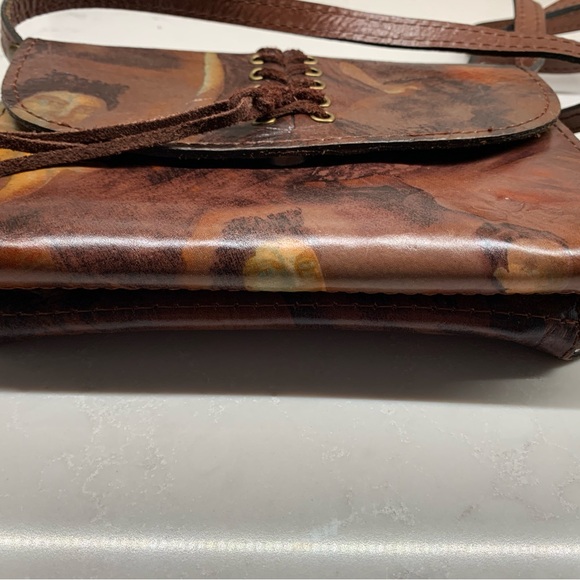 RARE Patricia Nash Hand Painted Women Mini Lace Leather Crossbody Bag - Picture 9 of 13